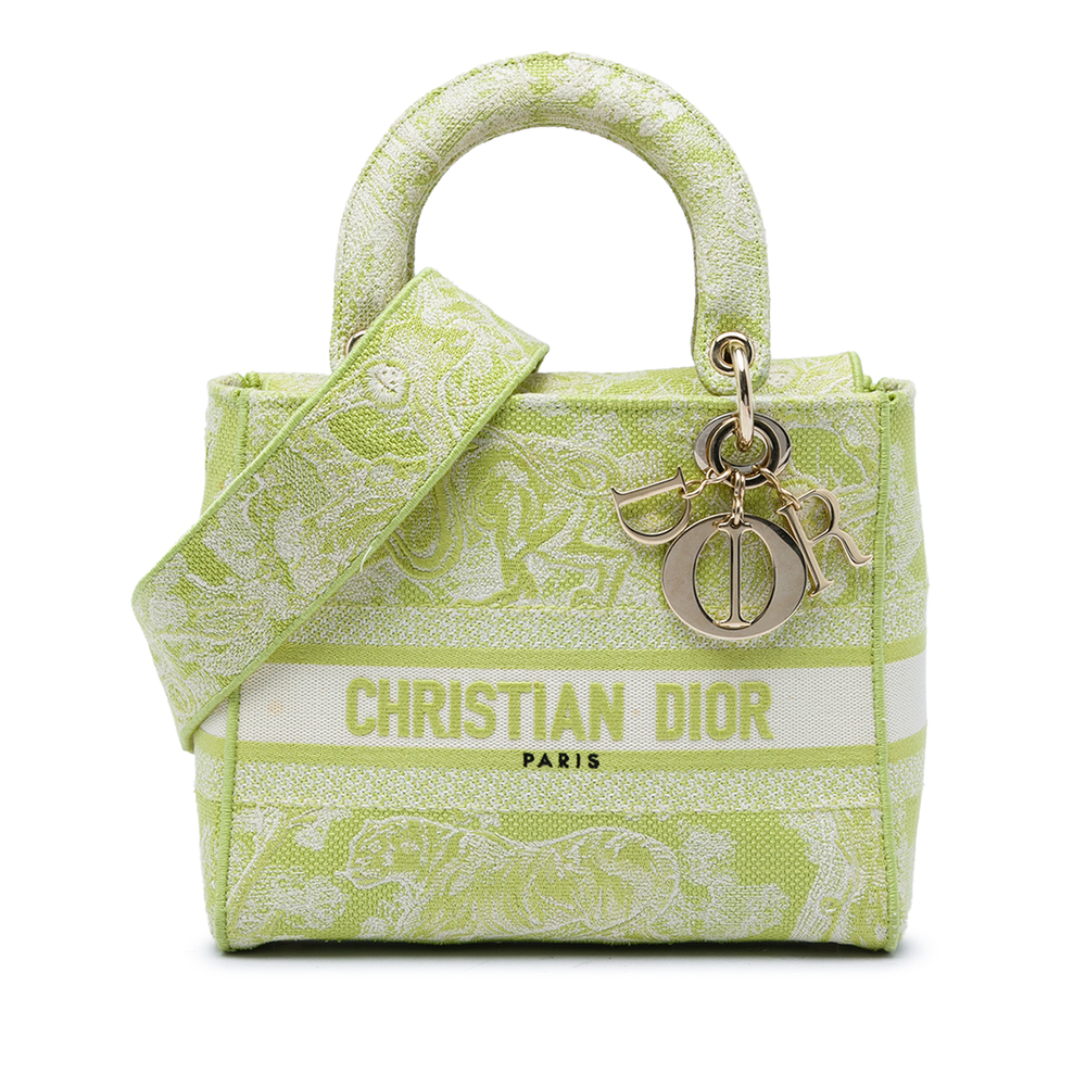 Pre-Loved Dior Medium Embroidered Canvas Toile de Jouy Lady D Lite